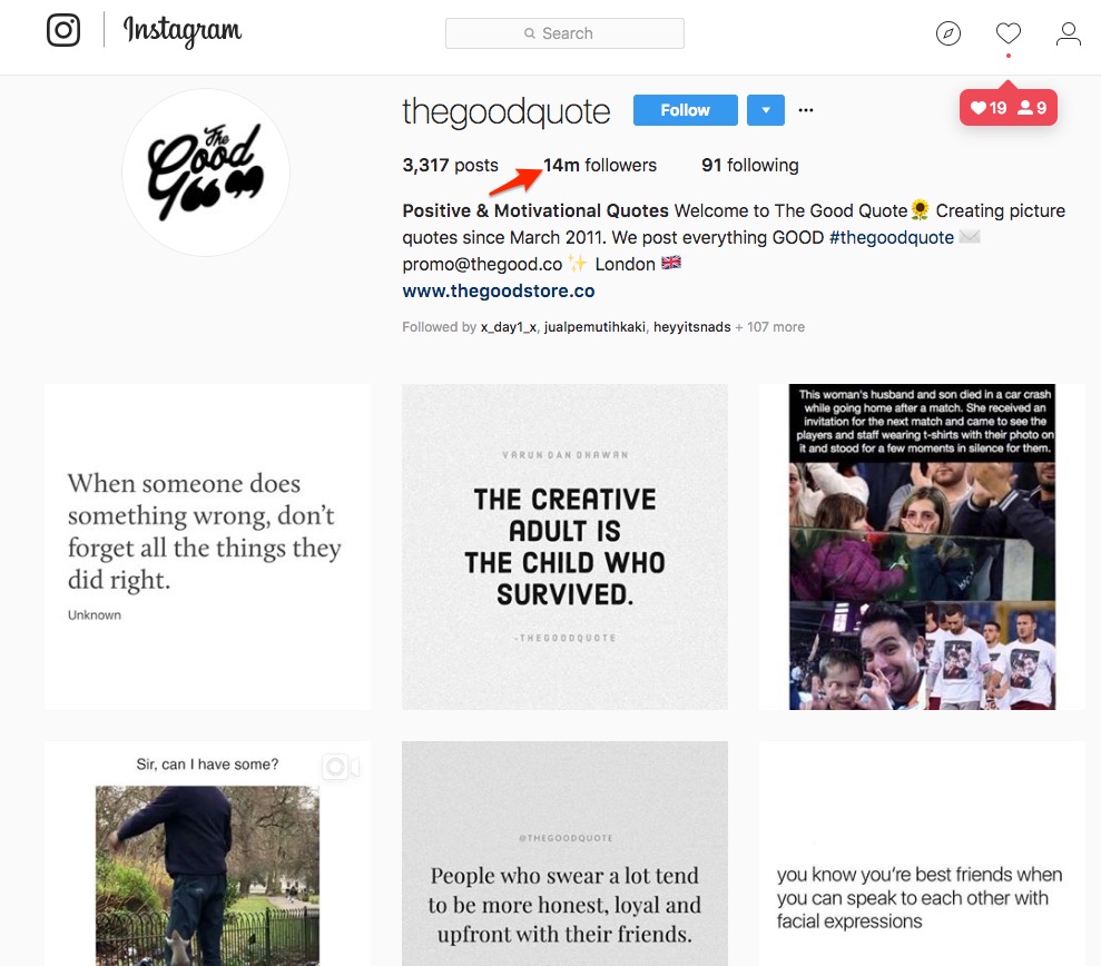 How to increase your Instagram followers quotes