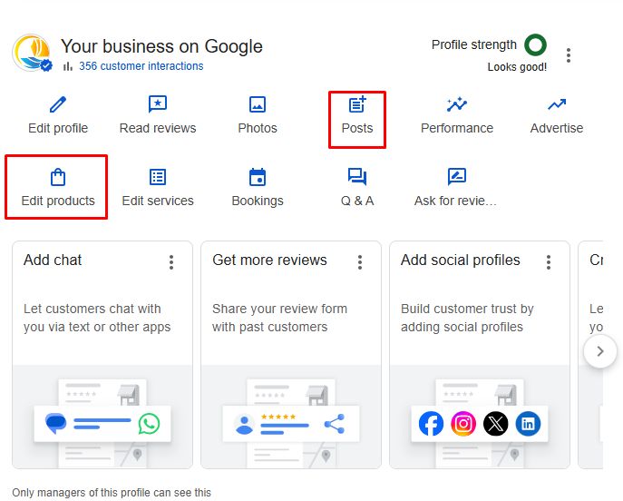 Posts, offers & products