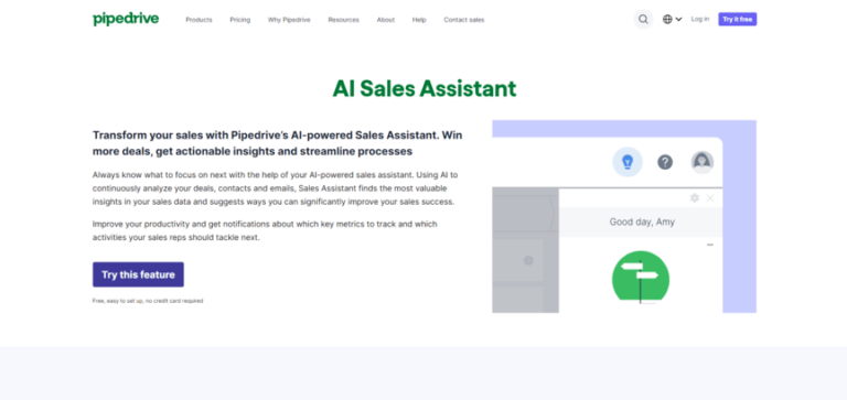 Pipedrive AI sales assistant tool