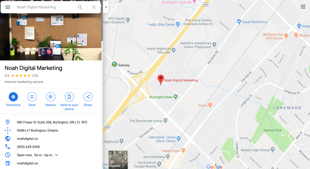 Google My Business Page