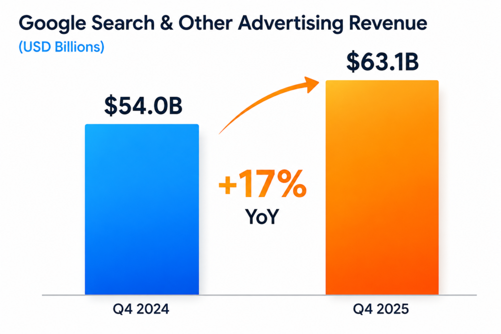 Google advertising revenue comparison chart